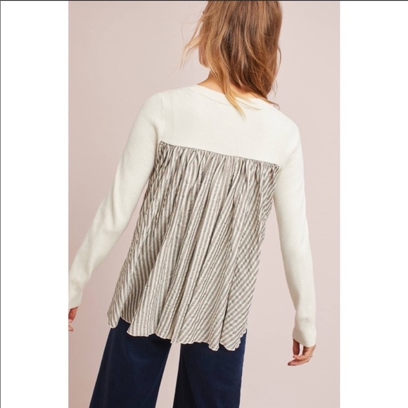 Anthropologie Moth- Mixed Media Cardigan Sweater - Picture 3 of 7